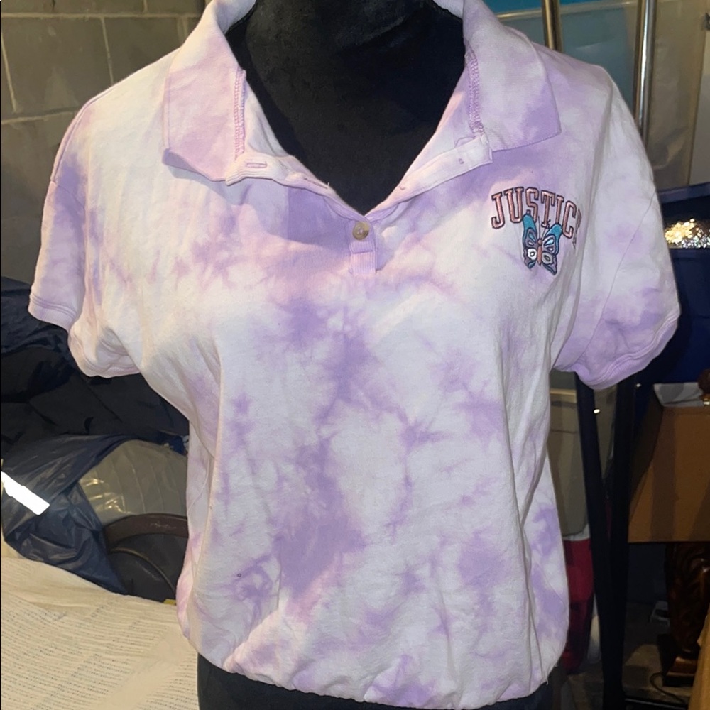 Justice Purple Tie-Dye Women's Top